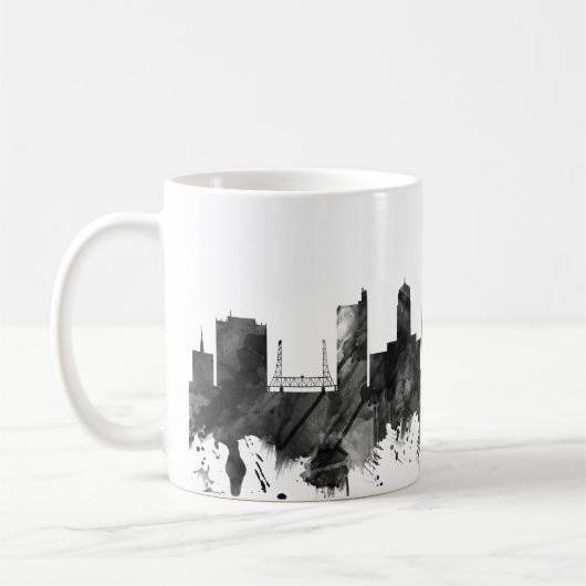 Beaumont Texas Skyline BW Koffiemok (Links)