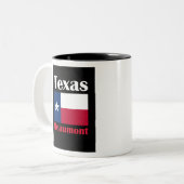 Beaumont TX Tweekleurige Koffiemok (Voorkant links)