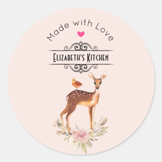 BeauMooful Brown  Kitchen Ronde Sticker (Voorkant)