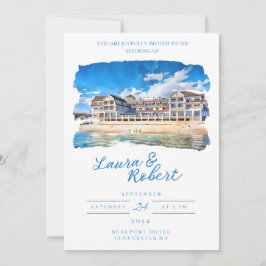 Beauport Hotel Massachusetts Locatie Aquarel  Kaart