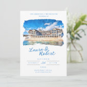 Beauport Hotel Massachusetts Locatie Watercolor  Kaart (Staand voorkant)