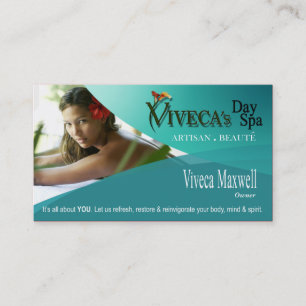 Beauté Salon Day Spa Massage Therapy Aromatherapi Visitekaartje
