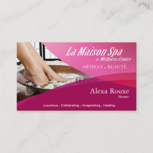 Beauté Salon Day Spa Massage Therapy Aromatherapi Visitekaartje