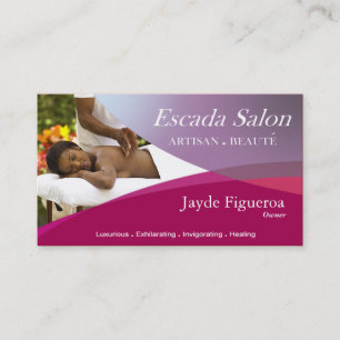 Beauté Salon Day Spa Massage Therapy Aromatherapi Visitekaartje