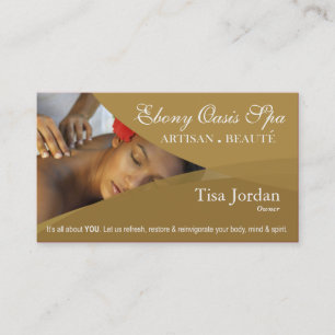 Beauté Salon Day Spa Massage Therapy Aromatherapi Visitekaartje