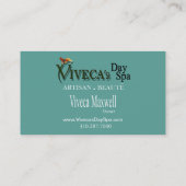 Beauté Salon Day Spa Massage Therapy Aromatherapie Visitekaartje (Achterkant)