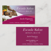 Beauté Salon Day Spa Massage Therapy Aromatherapie Visitekaartje (Voorkant / Achterkant)