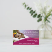 Beauté Salon Day Spa Massage Therapy Aromatherapie Visitekaartje (Staand voorkant)