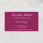 Beauté Salon Day Spa Massage Therapy Aromatherapie Visitekaartje (Achterkant)