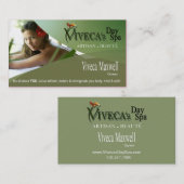 Beauté Salon Day Spa Massage Therapy Aromatherapie Visitekaartje (Voorkant / Achterkant)