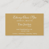 Beauté Salon Day Spa Massage Therapy Aromatherapie Visitekaartje (Achterkant)