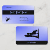 Beauticiaans design Blue Visitekaartje (Voorkant / Achterkant)