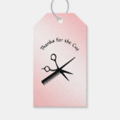 Beauticiaanse designroze Hartelijk dank Cadeaulabel (Voorkant)