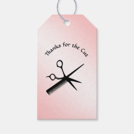 Beauticiaanse designroze Hartelijk dank Cadeaulabel