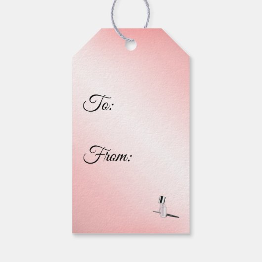 Beauticiaanse designroze Hartelijk dank Cadeaulabel (Achterkant)