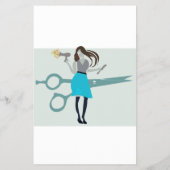 Beautician Beauty Salon Haarstylist Hairdresser Flyer (Achterkant)