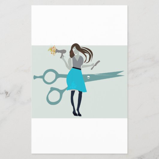 Beautician Beauty Salon Haarstylist Hairdresser Flyer (Achterkant)