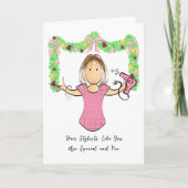 Beautician Cartoon Funny Thank You from Customer Kaart (Voorkant)