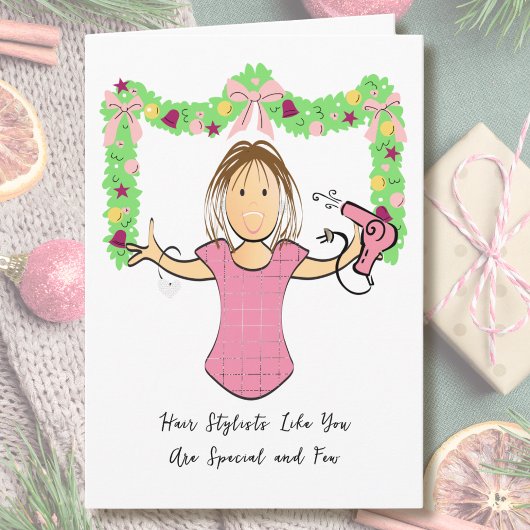 Beautician Cartoon Funny Thank You from Customer Kaart