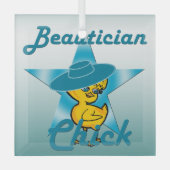 Beautician Chick #7 Glas Ornament (Voorkant)