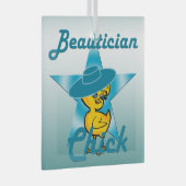 Beautician Chick #7 Glas Ornament (Voorkant Rechts)