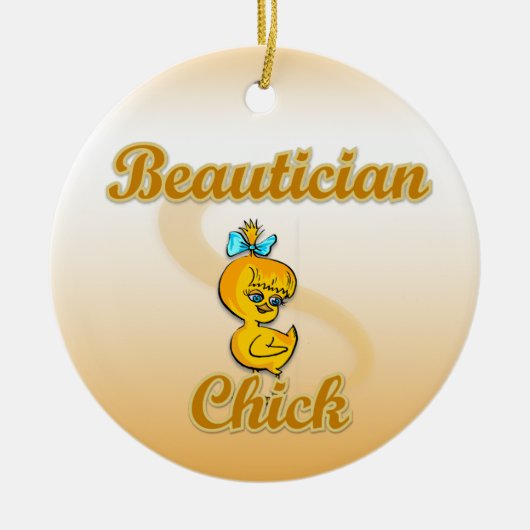 Beautician Chick Keramisch Ornament (Voorkant)
