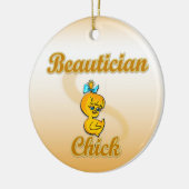 Beautician Chick Keramisch Ornament (Links)