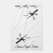 Beautician Custom Name Towels Theedoek (Verticaal)