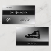 Beautician Design Black en White Visitekaartje (Voorkant / Achterkant)