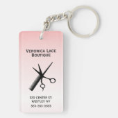 Beautician Design Roze Sleutelhanger (achterkant)