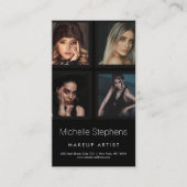 Beautician Hair en Makeup Artist Black Visitekaartje (Voorkant)