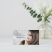 Beautician Hair Stylist Elegant Professional Salon Visitekaartje (Staand voorkant)