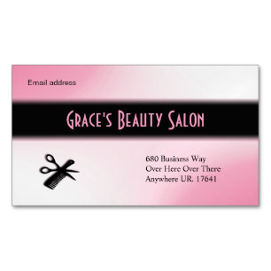 Beautician Pink Visitekaartje Magneet
