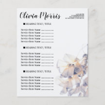 Beautician Services Flyer - bloemen met petjes