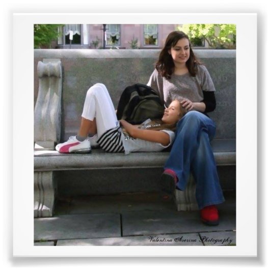 BEAUTIEF EN KORTE MEISJES FOTO AFDRUK (Voorkant)