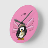 BEAUTIEF GENTLE PINK WALL CLOCK MET EEN AFBEELDING RONDE KLOK (Hoek)