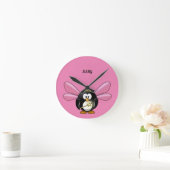 BEAUTIEF GENTLE PINK WALL CLOCK MET EEN AFBEELDING RONDE KLOK (Huis)