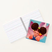 BEAUTIEF NATUURLIJK AFRO ZWART MEISJE NOTITIEBOEK (Binnen)