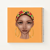 BEAUTIEF NATUURLIJK ZWARTE MEISJE NOTITIEBOEK (Achterkant)