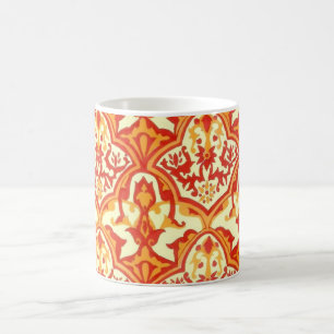 BEAUTIEF PATROON - ROOD EN ORANJE KOFFIEMOK