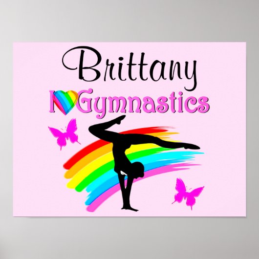 BEAUTIEF PERSONALISEERD GYMNASTICS POSTER (Voorkant)
