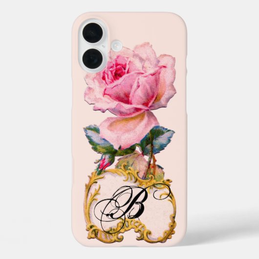 BEAUTIEF PINK ROSE MONOGRAM Case-Mate iPhone CASE (Achterkant)