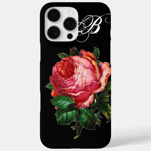 BEAUTIEF PINK ROSE MONOGRAM Case-Mate iPhone CASE (Achterkant)