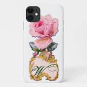 BEAUTIEF PINK ROSE MONOGRAM Case-Mate iPhone CASE (Achterkant)