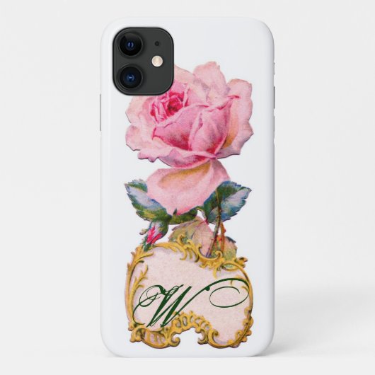 BEAUTIEF PINK ROSE MONOGRAM Case-Mate iPhone CASE (Achterkant)