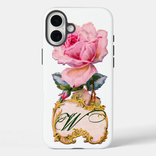 BEAUTIEF PINK ROSE MONOGRAM Case-Mate iPhone CASE (Achterkant)