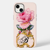 BEAUTIEF PINK ROSE MONOGRAM Case-Mate iPhone CASE (Achterkant)