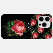BEAUTIEF PINK ROSE MONOGRAM Case-Mate iPhone CASE (Achterkant (horizontaal))