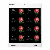 BEAUTIEF PINKROOM IN ZWARTE KRING ETIKET (Full Sheet)