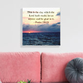 BEAUTIEF PSALM 118:24 SUNRISE OVER DE OCEAAN CANVAS AFDRUK (Insitu (Woonkamer))